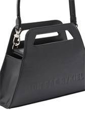 Women - Trapeze vegan fake leather "MY RYKIEL BAG"  bag, Black details view 1