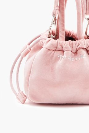 Women - Women Velvet Bag, Pink details view 2