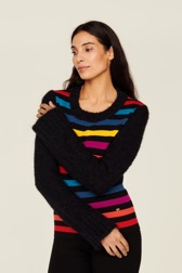 Women Raye - Women Jane Birkin Sweater, Multico striped rf details view 1