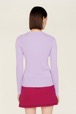Women Maille - Plain Drop Top, Lilac back worn view