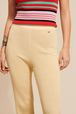 Women - Ribbed Knit Flare Pants, Camel details view 2