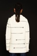 Women Maille - Women Charms Intarsia Wool Jacket, Ecru back worn view