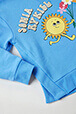Filles Uni - Sweatshirt col rond fille, Bleu vue de détail 2