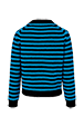 Women Raye - Women Big Poor Boy Striped Sweater, Striped black/pruss.blue back view