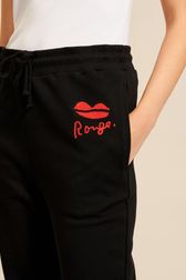 Femme - Pantalon jogging motif bouche femme, Noir vue de détail 2