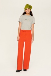 Pantalon bicolore femme Orange vue de détail 2