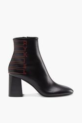 Women - Rykiel Leather Heeled Boots, Black front view