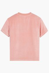 Femme - T-shirt velours rykiel, Rose vue de dos