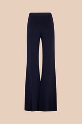 Women - Flare Pants, Black/blue back view