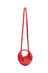 Women Solid - Domino Mini Leather Bag, Red back view