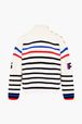 Sailor Sweater Tricolor White front view