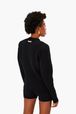 Women - Wool Cardigan SR, Black back worn view