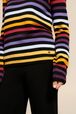 Women Multicolor Striped Sweater Black details view 2