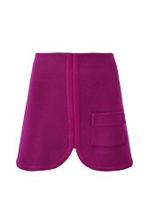 Women Maille - Women Milano Short Skirt, Fuchsia front view