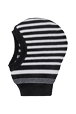 Women Maille - Women Black and White Striped Balaclava, Black/white front view