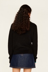 Women Maille - Mohair Turtleneck, Black back worn view
