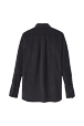 Women Solid - Women Velvet Shirt, Black back view