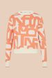 Women - Long Sleeve Graphic Pullover, Orange front view