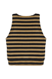 Women - Women Striped Velvet Bra, Black back view