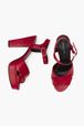 Women - Mrs Rykiel Leather Sandals, Red details view 1