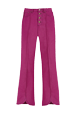 Femme Uni - Jean flare taille haute fuchsia femme, Fuchsia vue de face