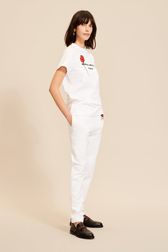Femme - T-shirt motif fleur logo Sonia Rykiel femme, Blanc vue de détail 1