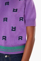Women - Short Sleeve Woolen Sweater, Parma details view 2