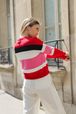 Women - Striped Long Sleeve Sweater, Red details view 4