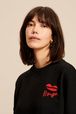 Women - Sweatshirt with Rykiel Iconic Red Mouth, Black details view 2