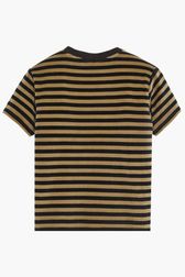 Women - Striped Velvet Rykiel T-shirt, Black back view