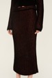 Women Maille - Women Lurex Long Skirt, Black/bronze details view 1