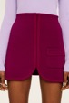 Women Maille - Women Milano Short Skirt, Fuchsia details view 3