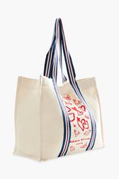 Femme - Shopping bag imprimé sonia rykiel, Blanc vue de dos