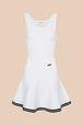 Women - Twisted Mesh Tailored Tank Dress, White front view