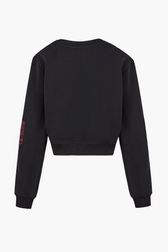 Femme - Sweatshirt crop SR, Noir vue de dos