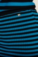 Mini jupe chaussette rayée femme Raye noir/bleu de prusse vue de détail 3