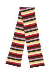 Women Maille - Women Striped Fluffy Scarf, Multico crea front view