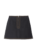 Femme Uni - Mini jupe en jean femme, Noir vue de dos