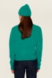 Women Maille - Women Mohair Turtleneck, Emerald back worn view
