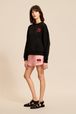 Women - Sweatshirt with Rykiel Iconic Red Mouth, Black details view 1