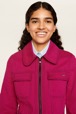 Women Solid - Denim Fushia Jacket, Fuchsia details view 1
