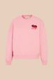 Women - Sweatshirt with Rykiel Iconic Red Mouth, Pink front view