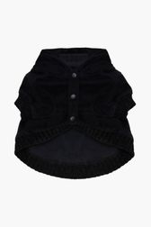Femme Uni - Pull à capuche chien velours, Noir vue de dos