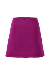Femme Maille - Mini jupe en maille milano femme, Fuchsia vue de dos