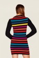 Women Raye - Women Jane Birkin Striped Midi Dress, Multico striped rf back worn view