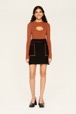 Women Maille - Women Double Face Short Skirt, Black details view 1
