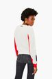 Women - Heart Sweater, White back worn view