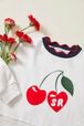 Girls - Sonia Rykiel logo Cherry Print Girl Sweatshirt, White details view 1