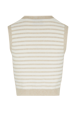 Women Raye - Women Two-Colour Sleeveless Top, Striped ecru/beige back view