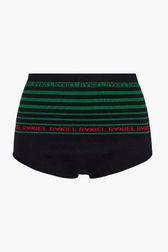 Multicolored Stripes Panties Green back view